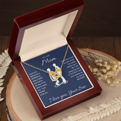 Interlocking Hearts Necklace - To My Mom I Love You