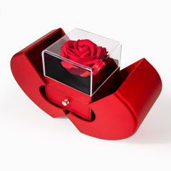 Love Knot Necklace with Red Heart Rose Box - To My Mom